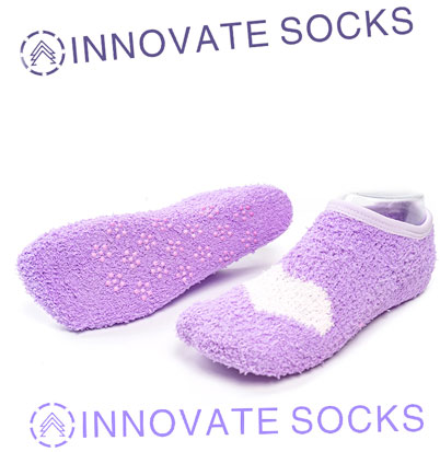 Coral Fleece With Bowknot Indoor Cute Slipper Socks