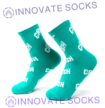Knitting Letters Fashion Cotton Crew Happy Socks