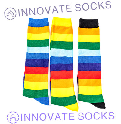 Skateboard Men Sports Crew Striped Fashion Happy Socks