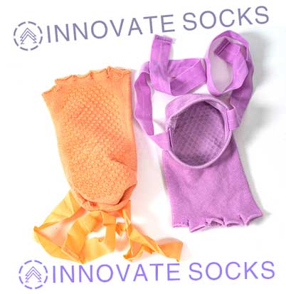 Open Toe Non Slip Pilates Barre Fitness Yoga Socks-2