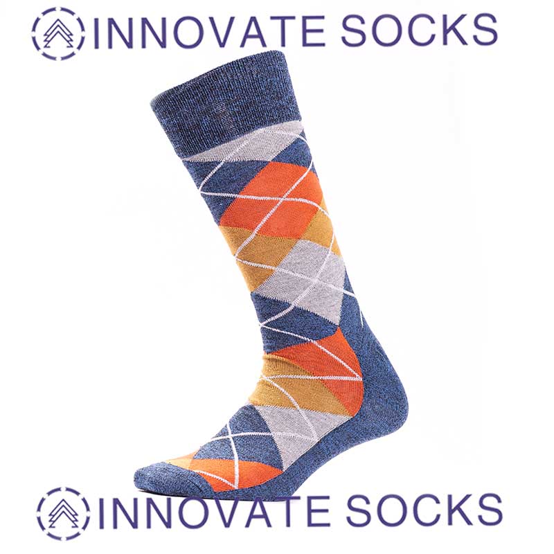 Colorful Geometric Cotton Men Sweat Absorbent Crew Tube Sock-2.jpg