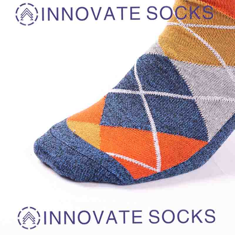 Colorful Geometric Cotton Men Sweat Absorbent Crew Tube Sock-3.jpg