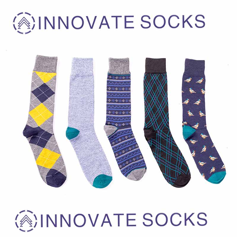 Custom Business Cotton Crew Men Socks