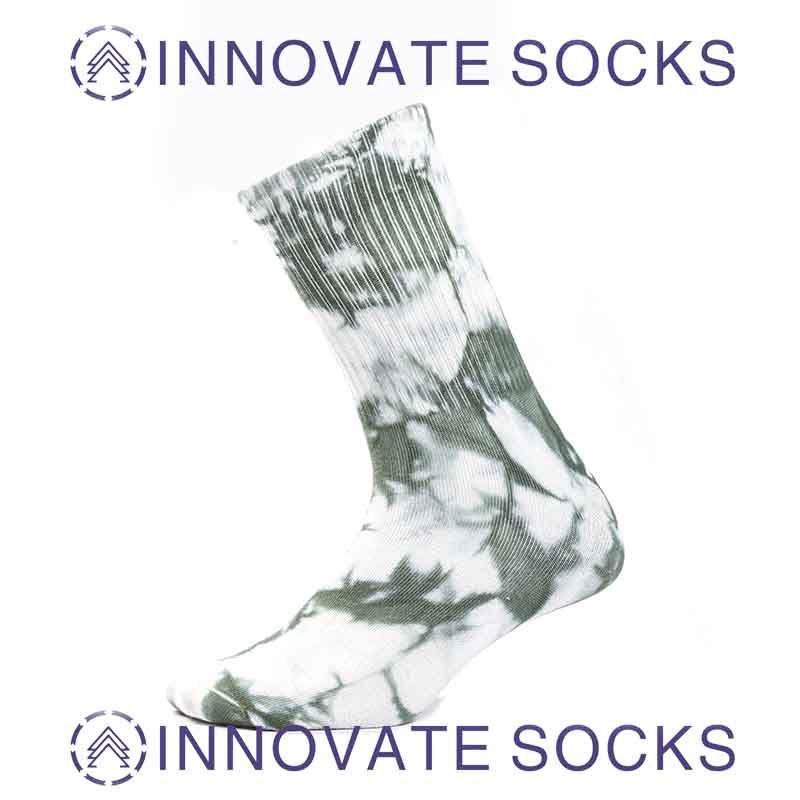 Cotton Towel Ladies Mens Fancy Sport Tie Dye Crew Socks-2.jpg