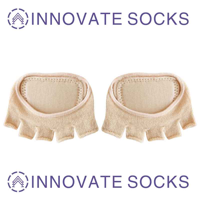 Five Toe Women's Cotton Thin Socks With Glue And Padded Split Toe socks