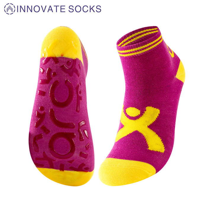 ARC Transparent Ankle Anti Skid Grip Trampoline Park Socks